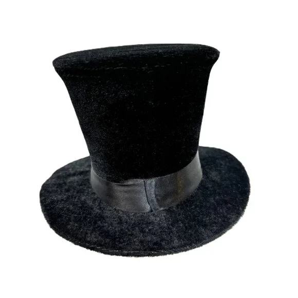 Leg Avenue Burlesque Small Black Velour Top Hat NWT NOS